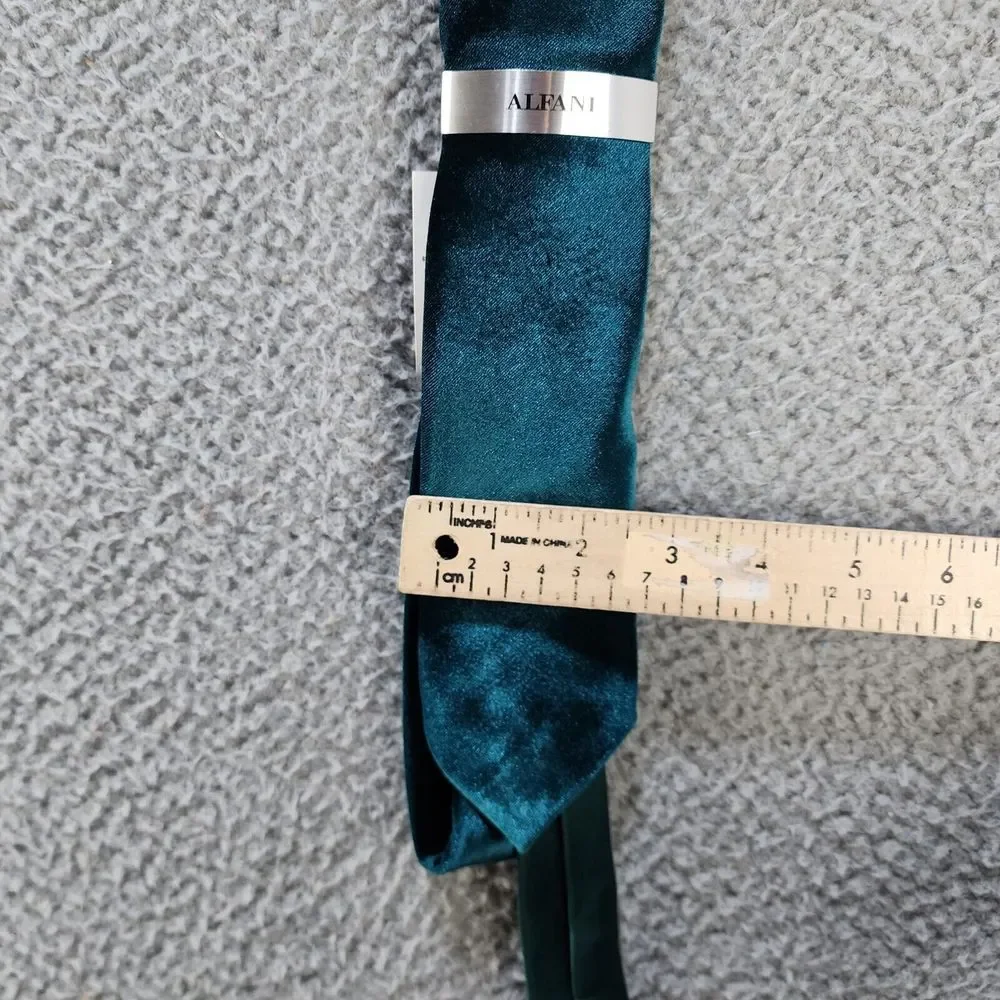 Alfani Cameo Velvet Slim Necktie Men's One Size Hunter~
